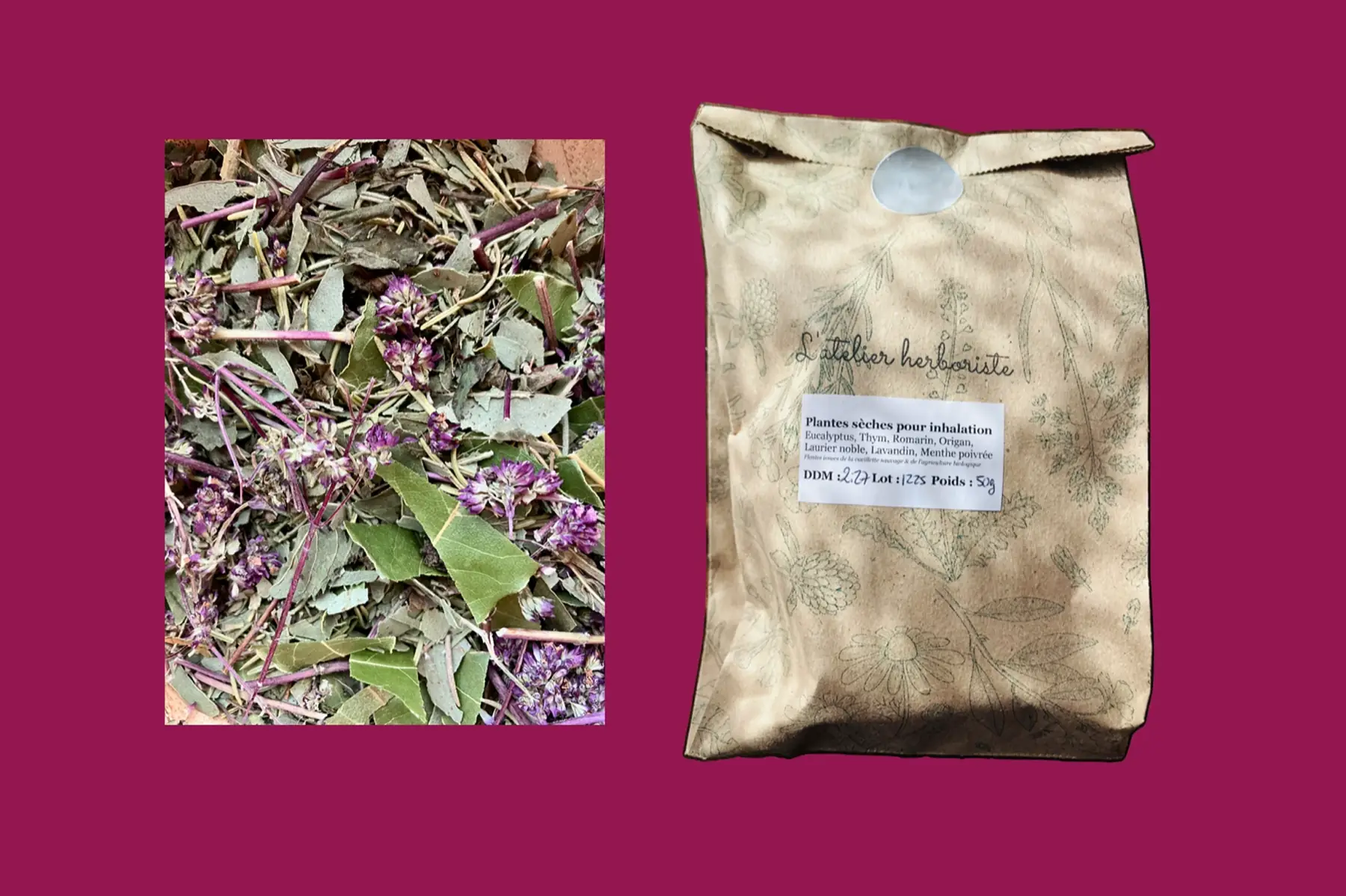 Synergie pour inhalation : mélanges de plantes sèches