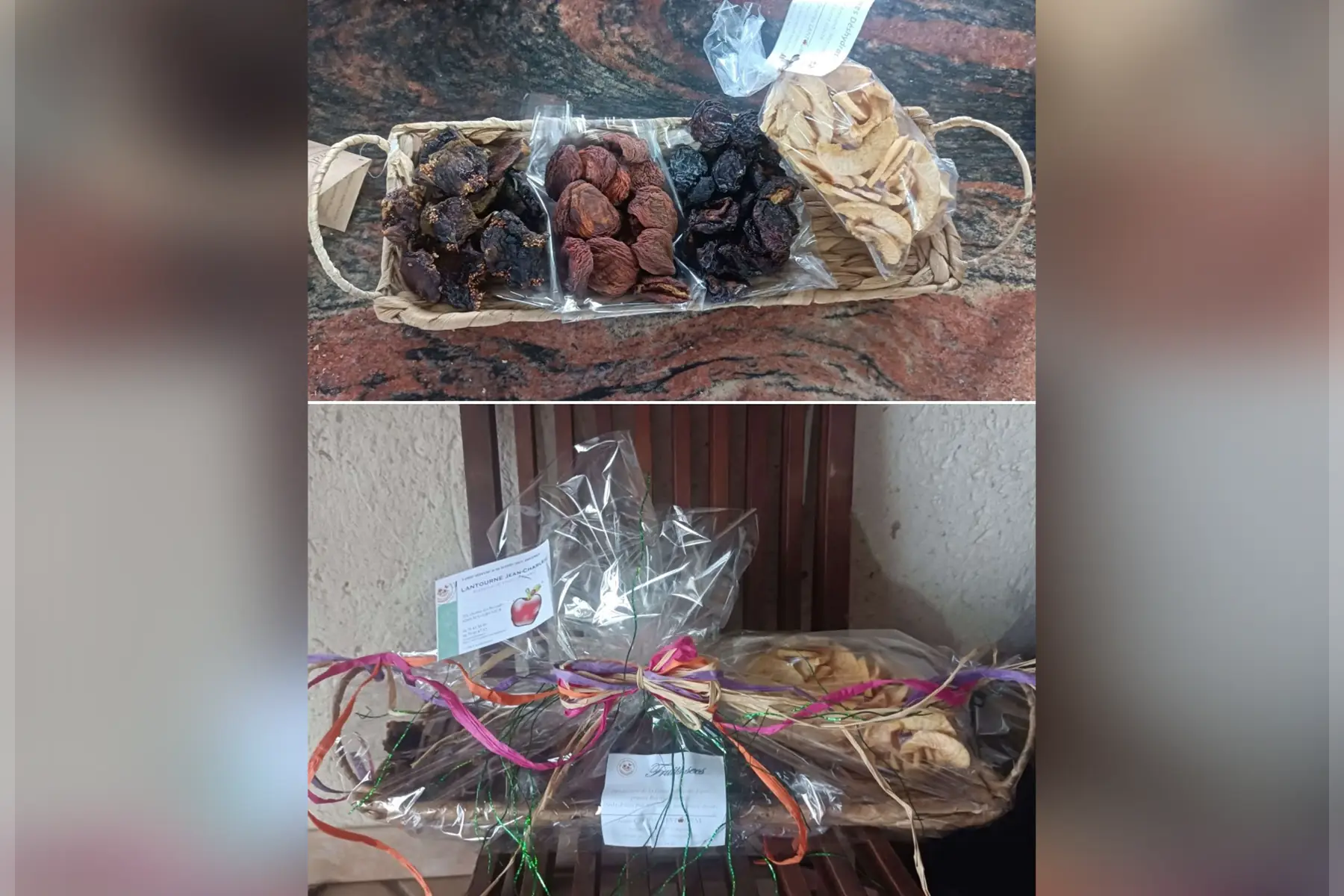 Corbeille de fruits secs paysanne