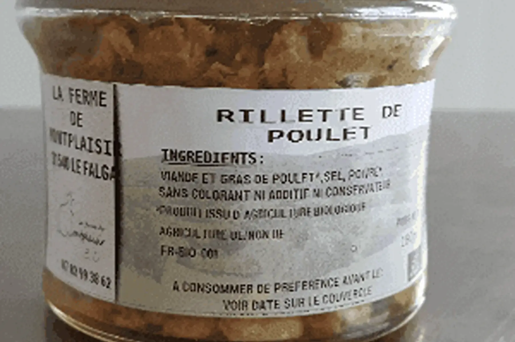 rillettes 100% poulet bio