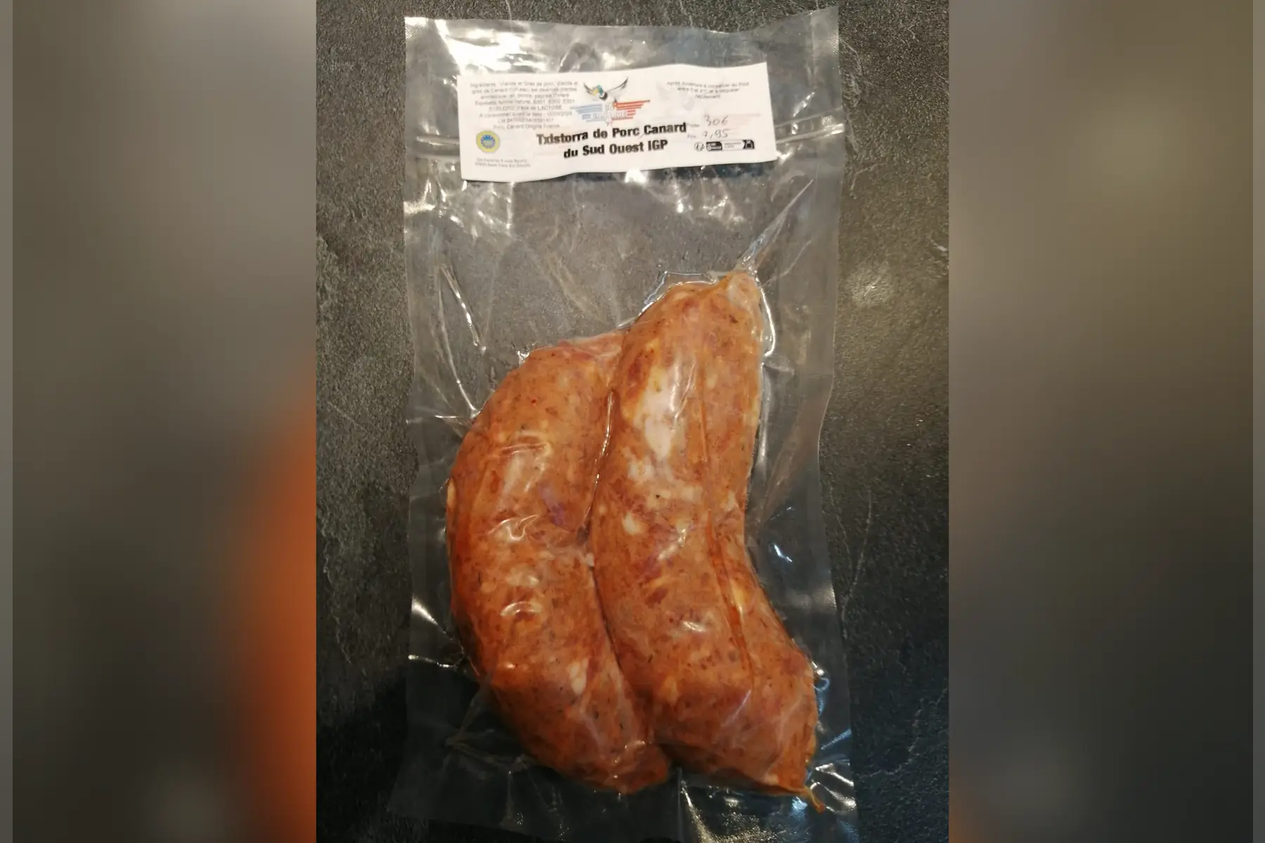 txistorra porc et confit de canard (façon basque)