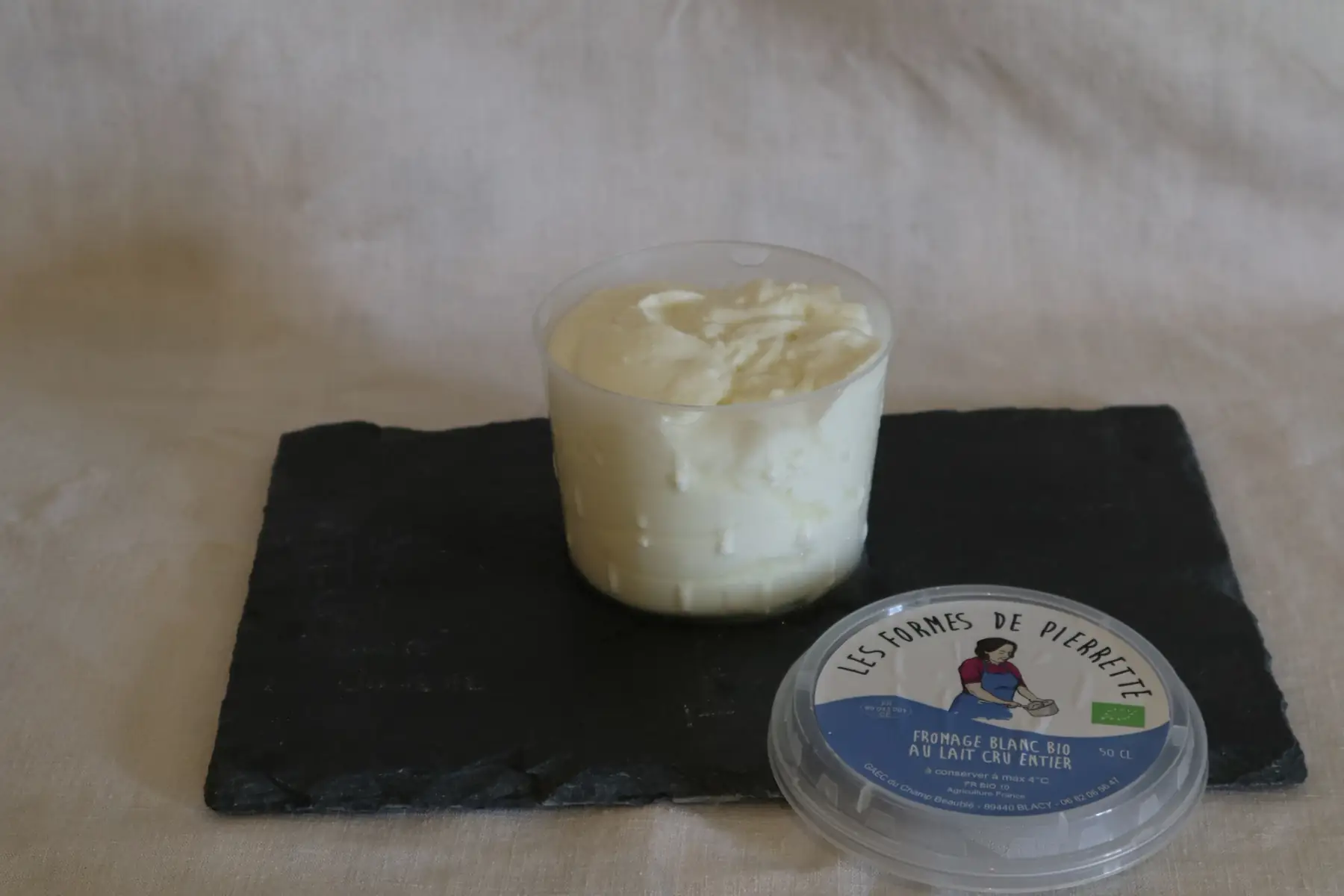 fromage blanc bio au lait cru faisselle - grand pot