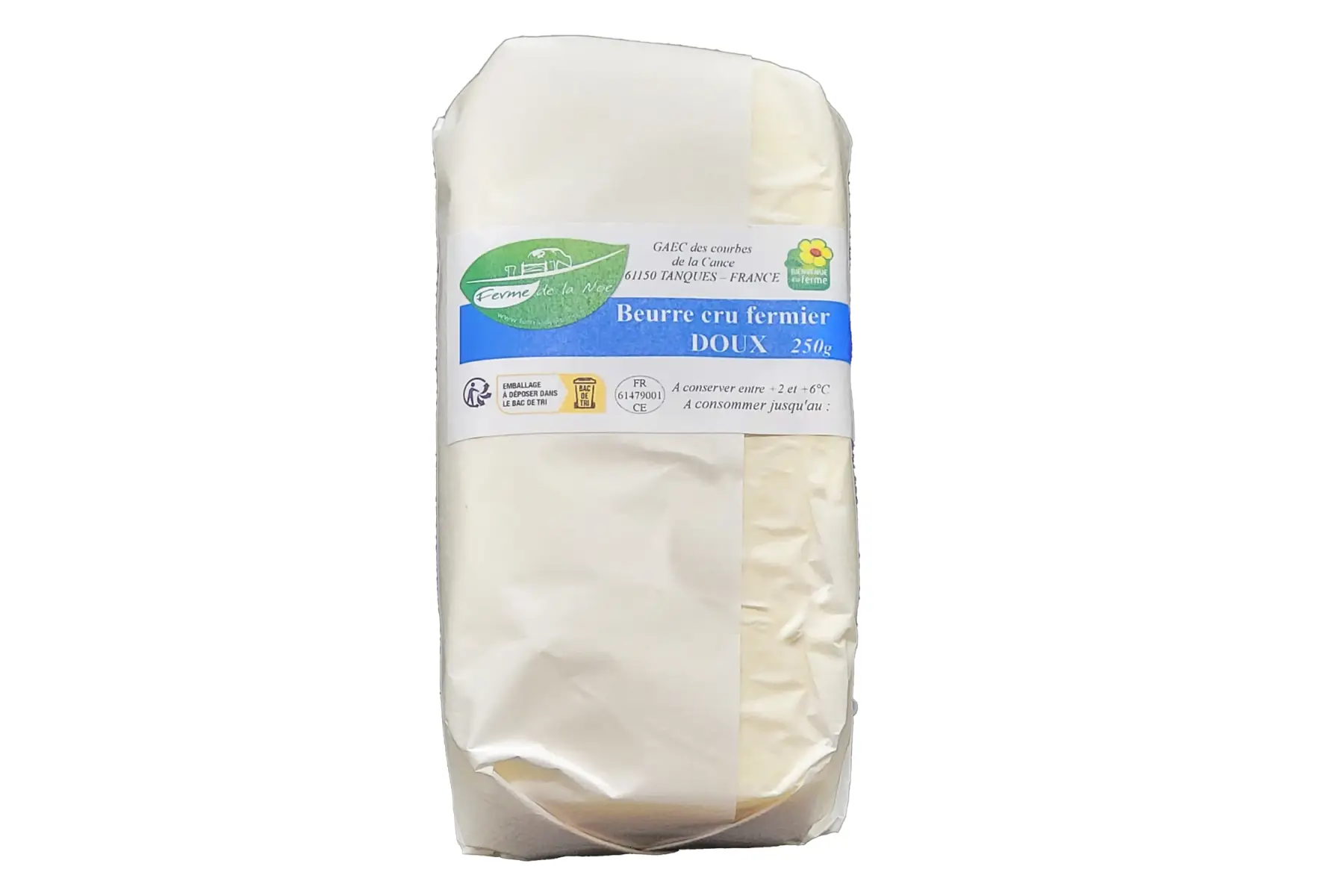 beurre cru doux (250g)