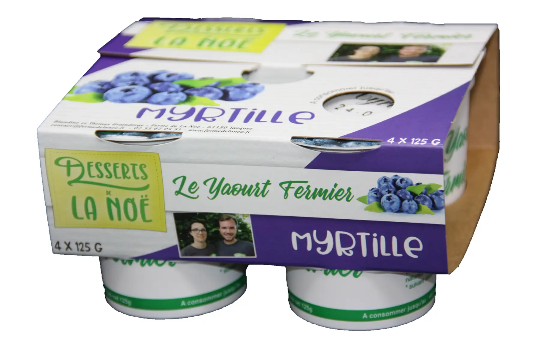 Yaourt aromatisé Myrtille