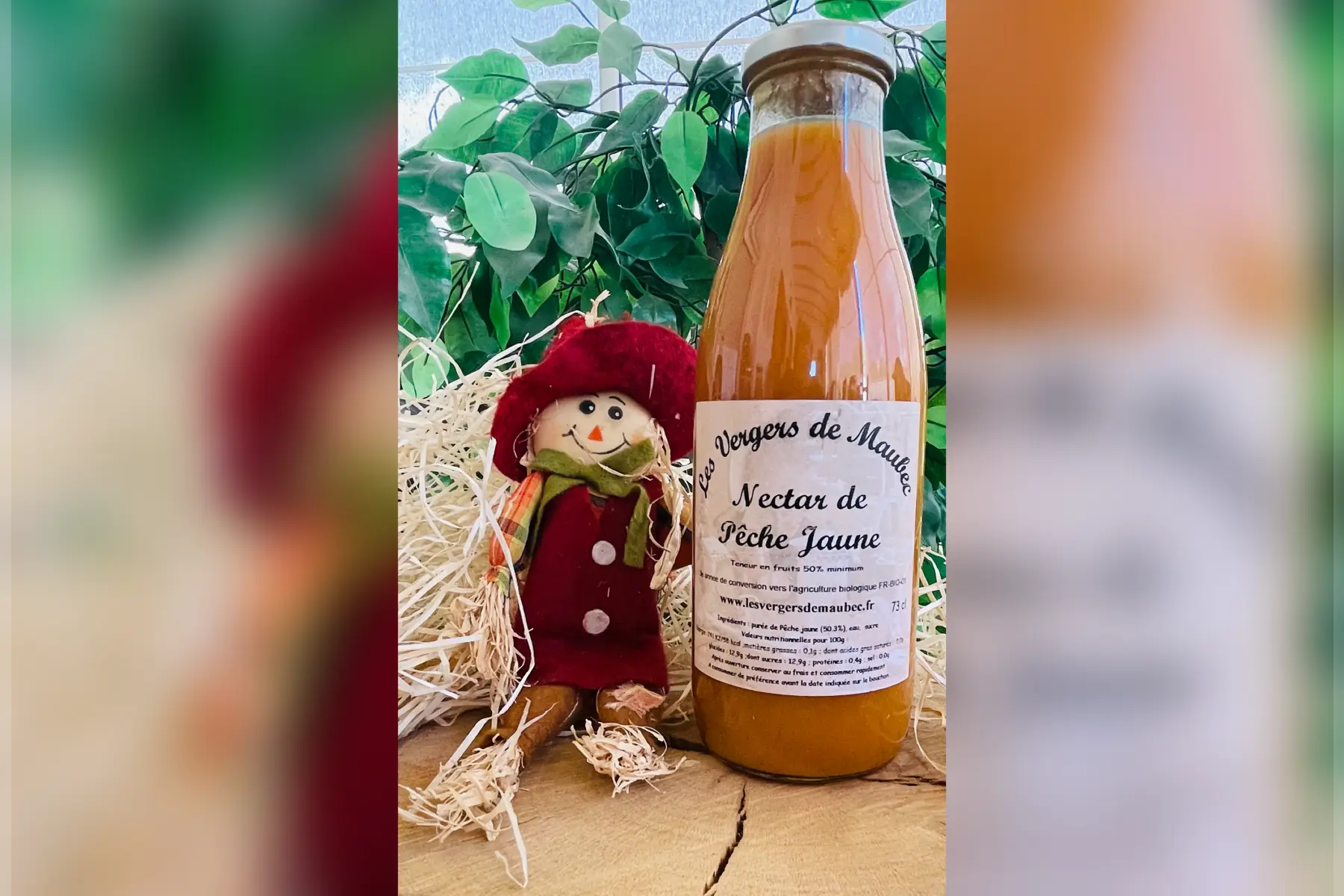 nectar de pêche jaune