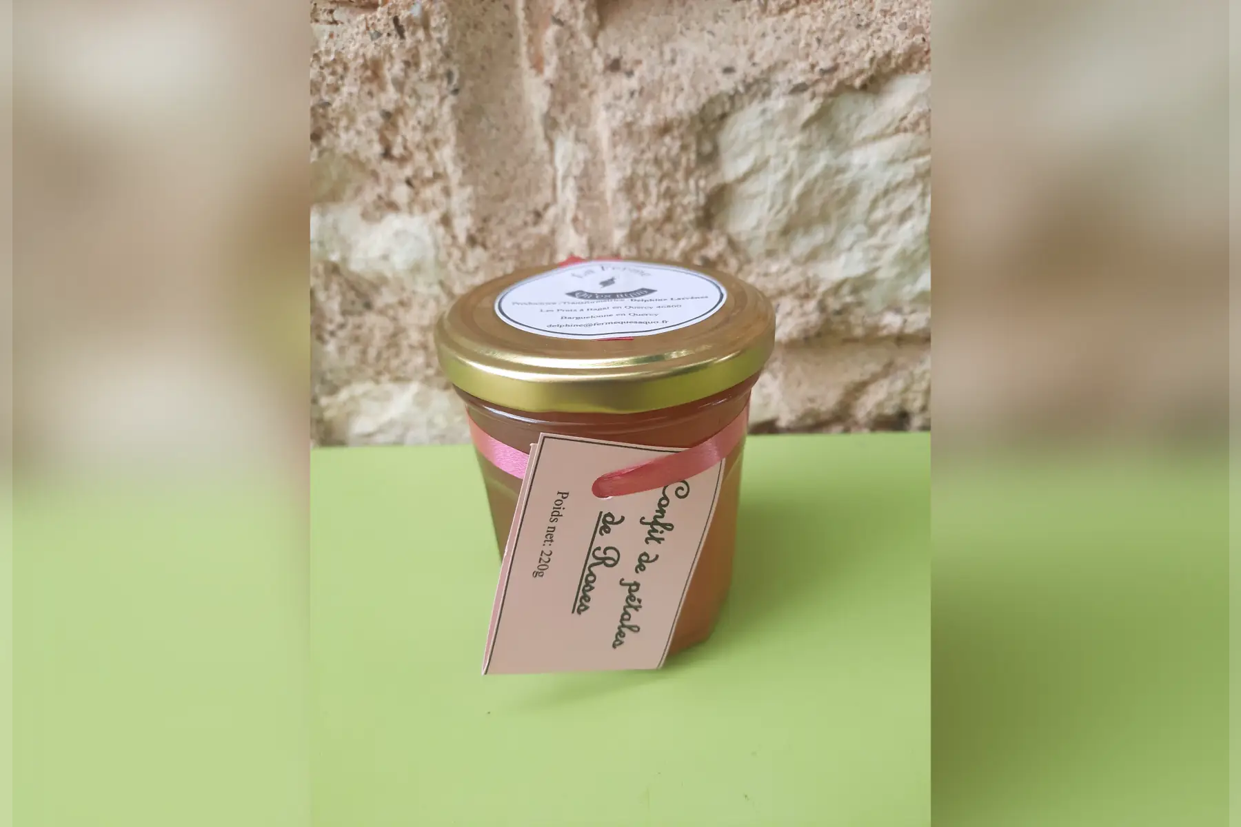 confit de pétales de roses non traités (non AB)