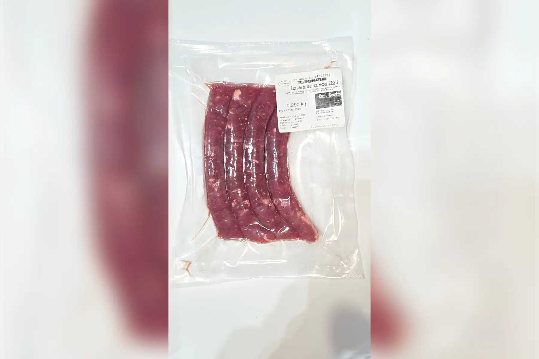 Saucisses De Veaux aux Herbes