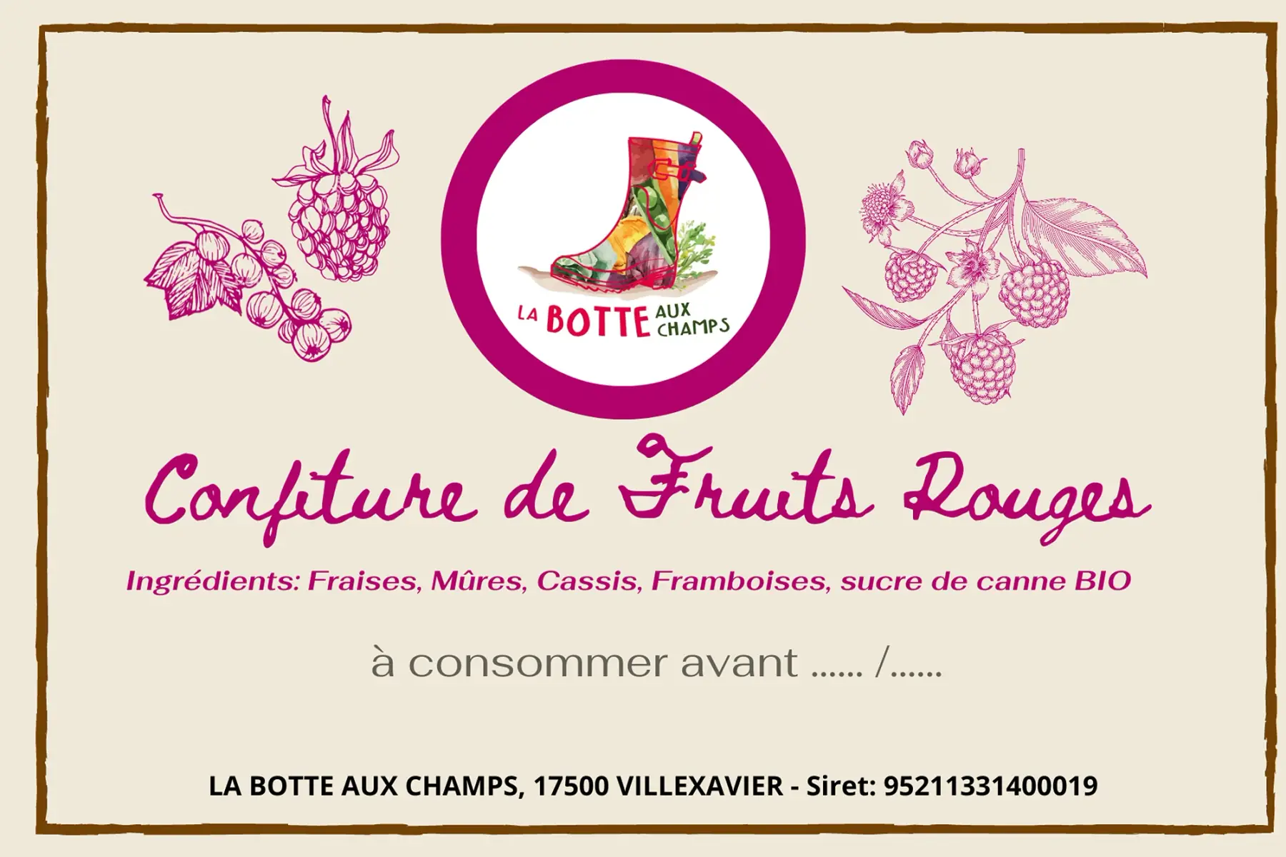Confiture Fruits Rouges