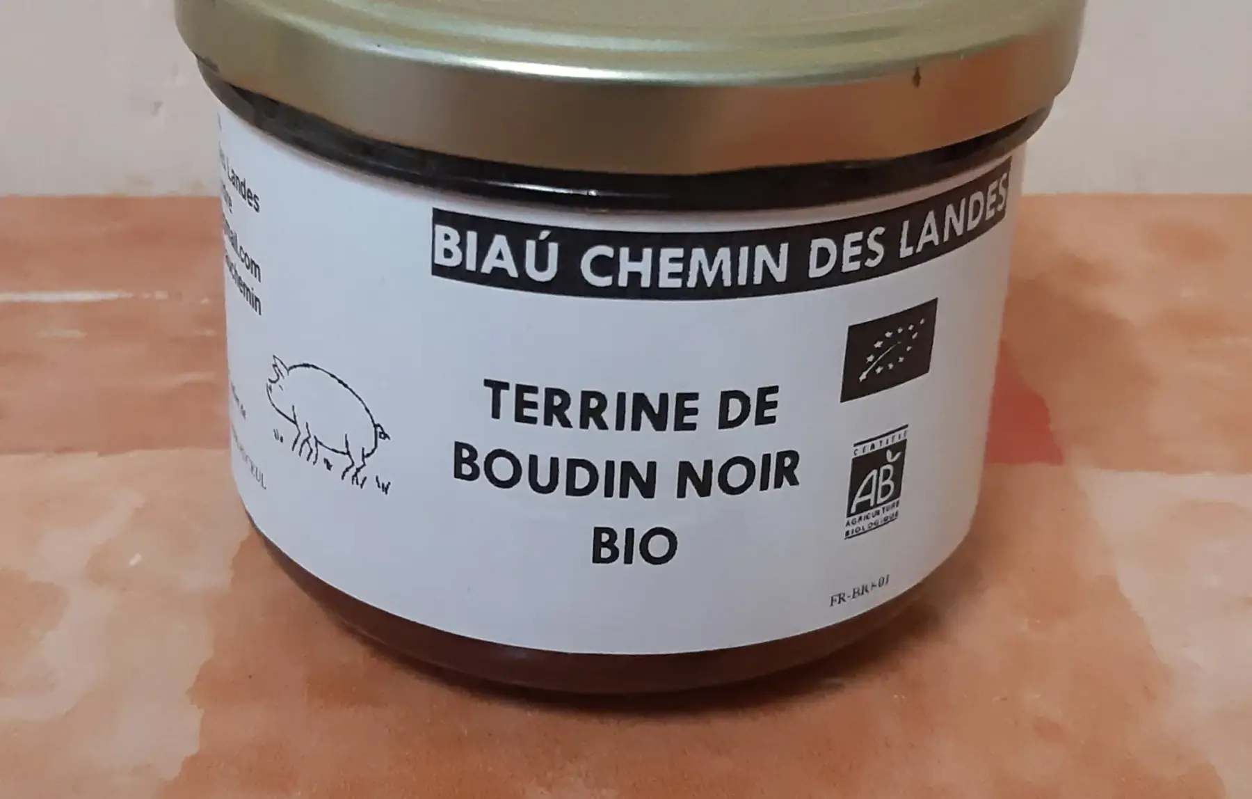 Verrine de boudin noir bio
