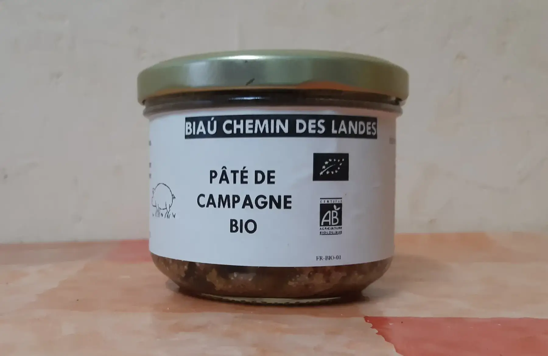 Verrine de pâté de campagne porc bio