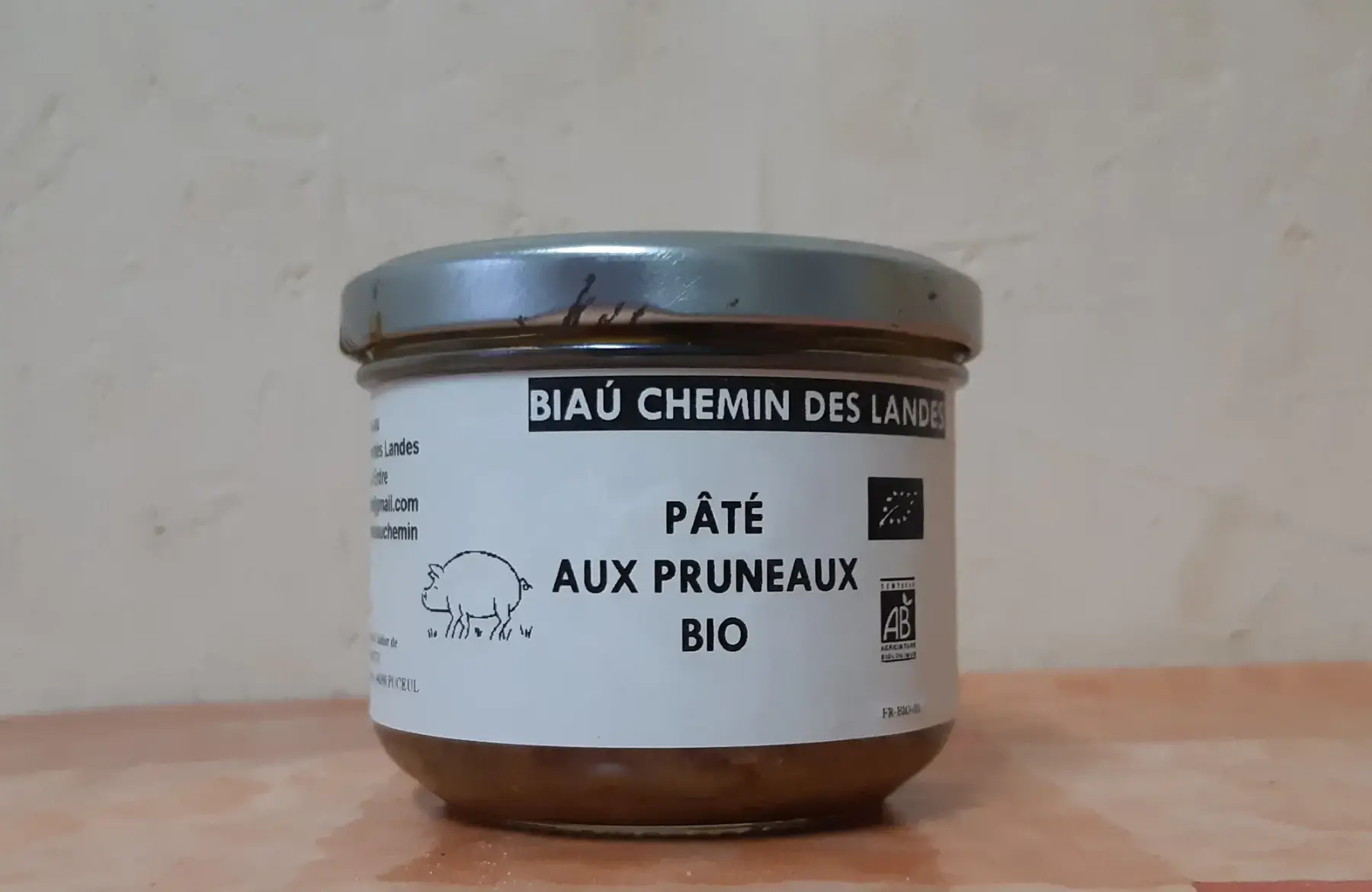 Verrine de pâté au pruneaux bio