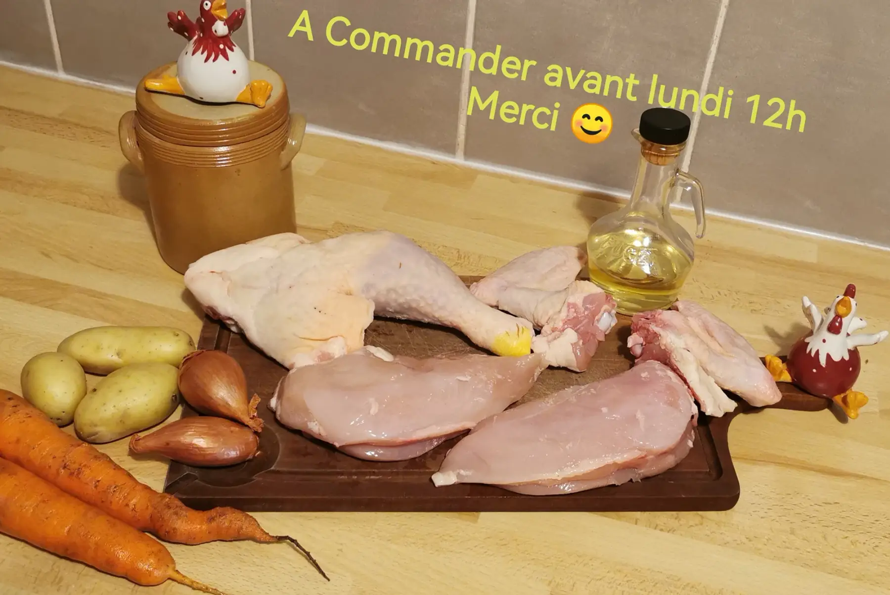 Poulet Fermier Découpé