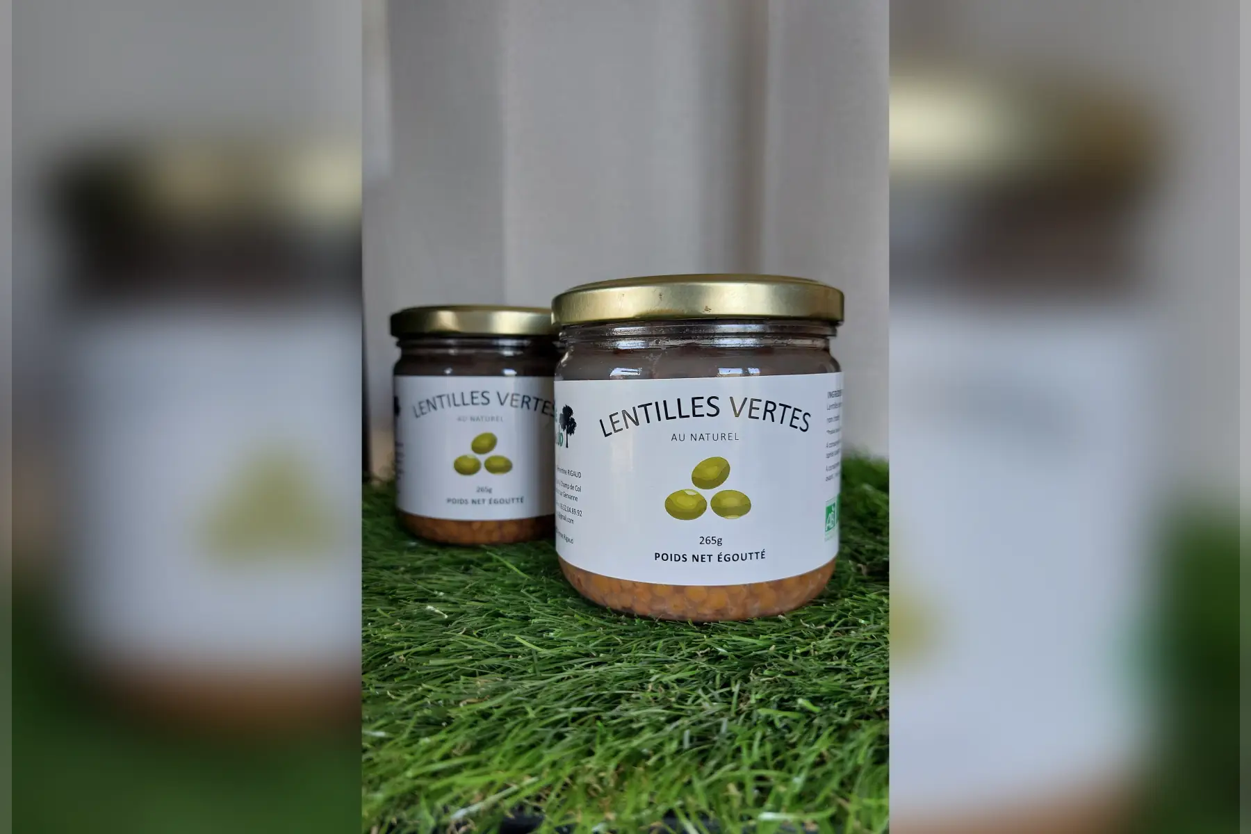 Lentilles vertes au naturel 265g