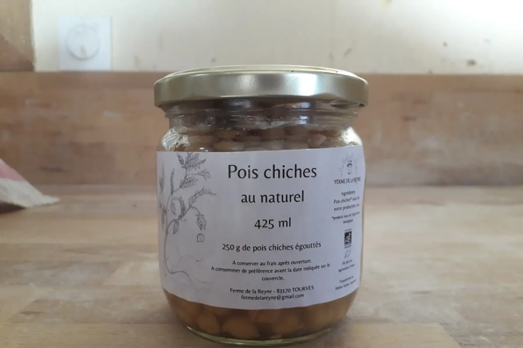 Bocal de pois chiches 250 g