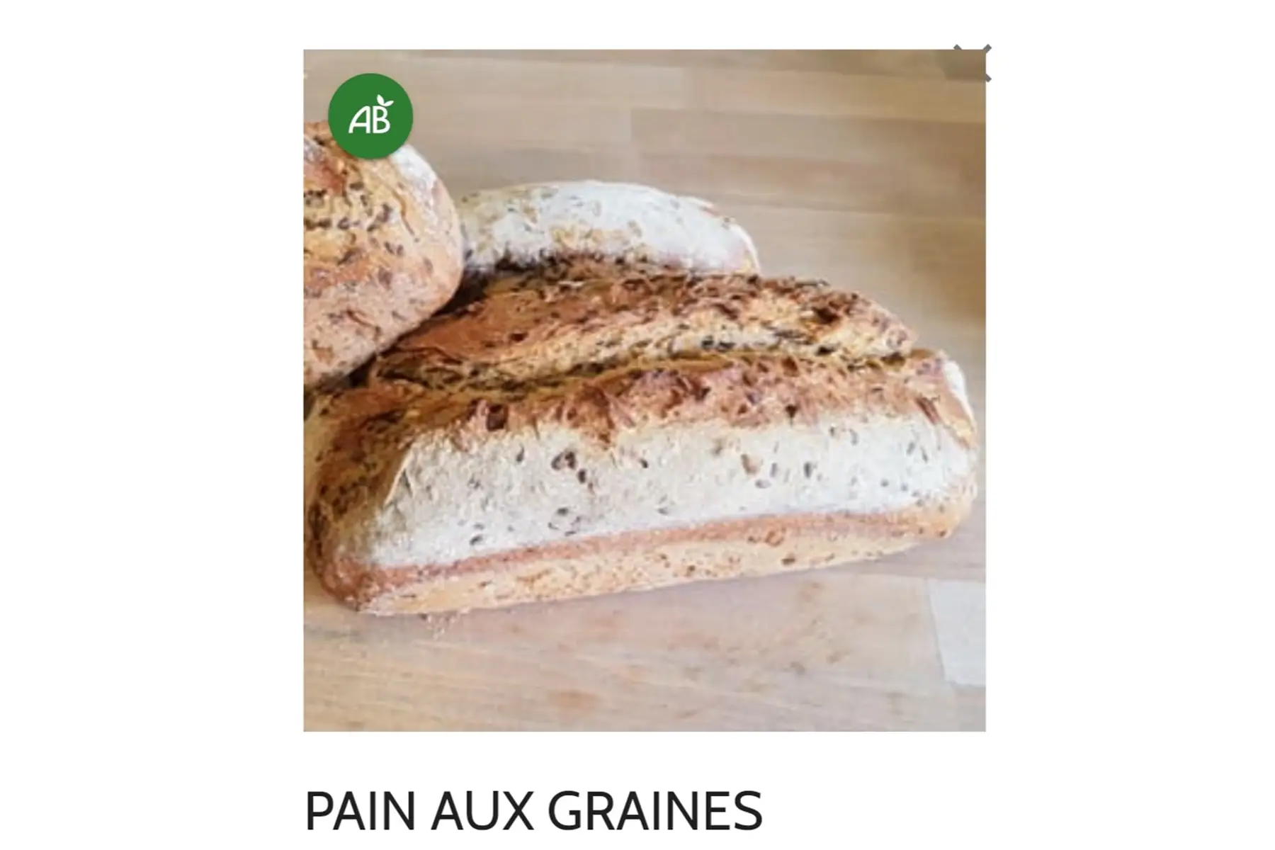 Pain aux graines 1 kg moulé blé semi-complet