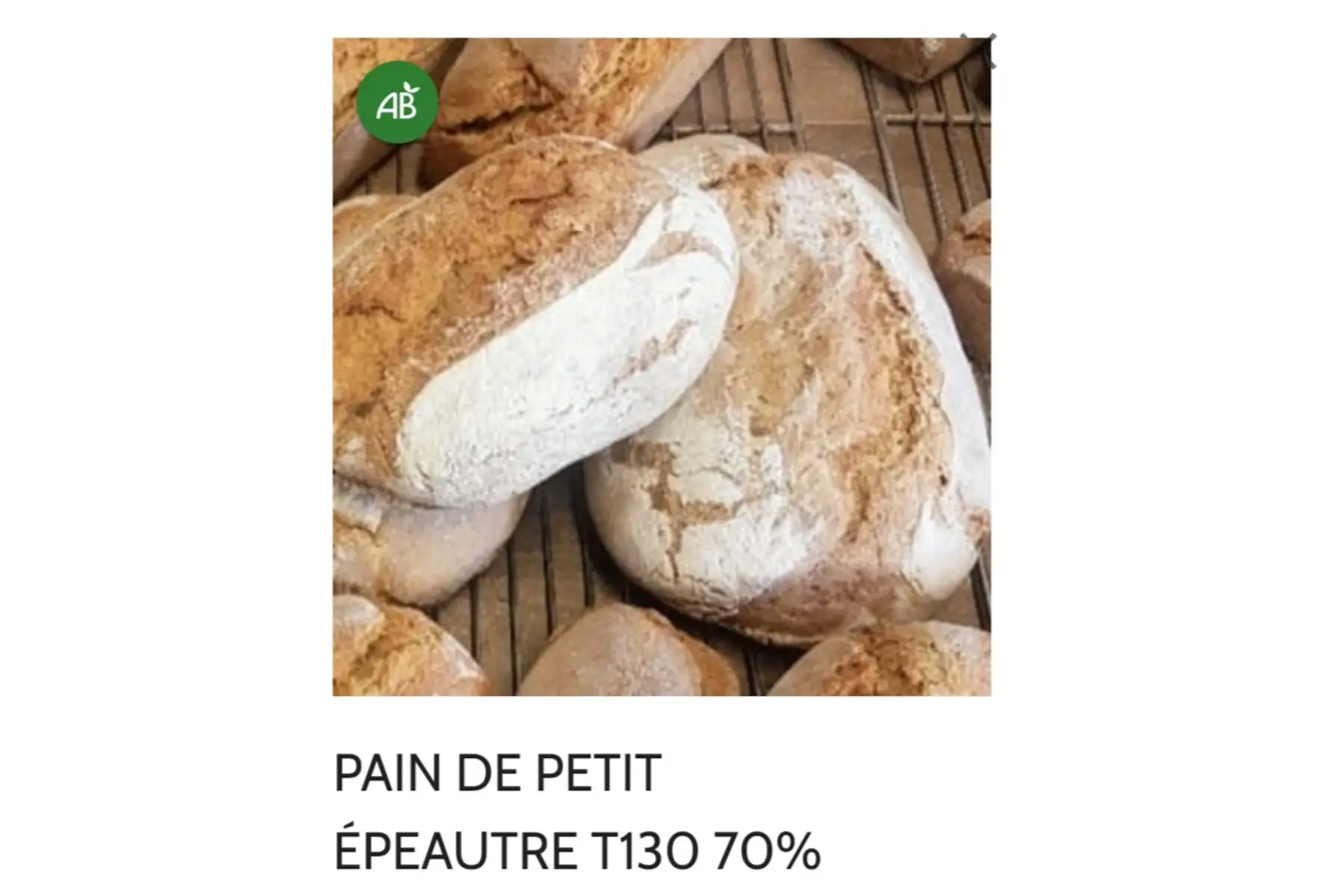 Petit Épeautre 70%, 1kg façonné à la main