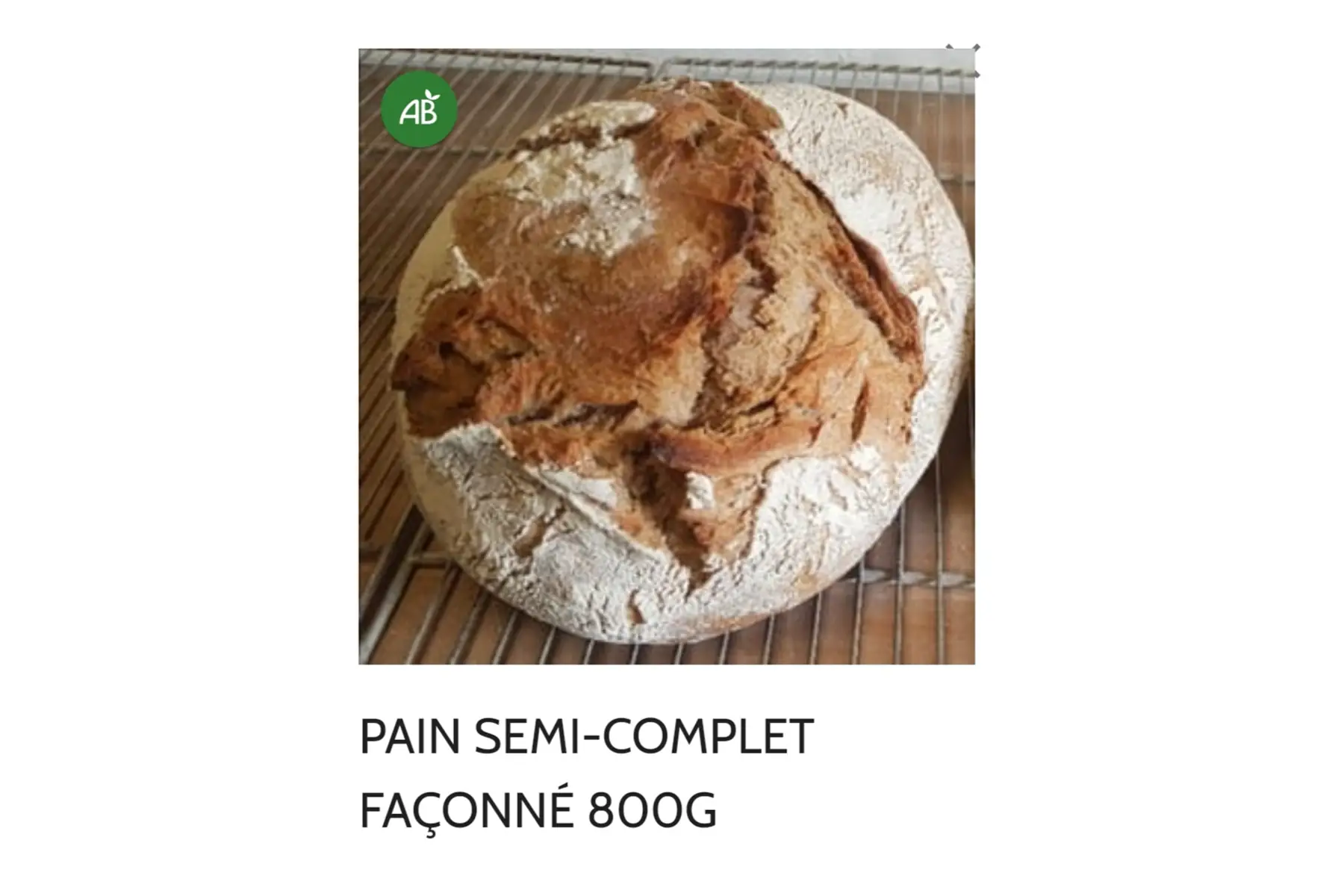 Semi-complet 800g façonné à la main