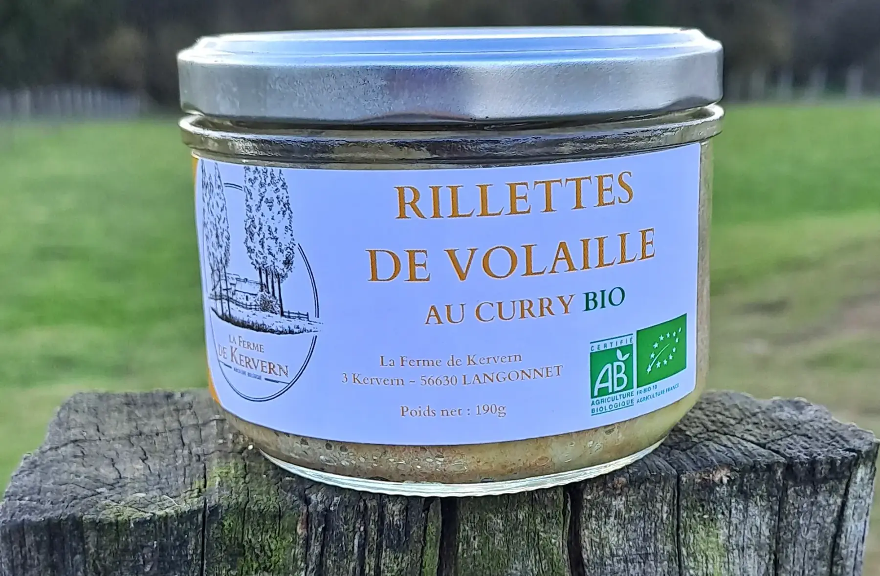 Rillettes de volaille au curry 190 g