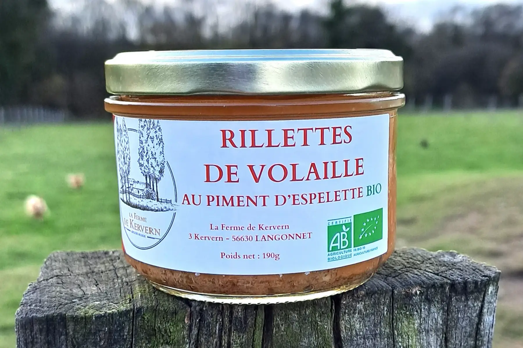 Rillettes de volaille au Piment d'Espelette 190 g