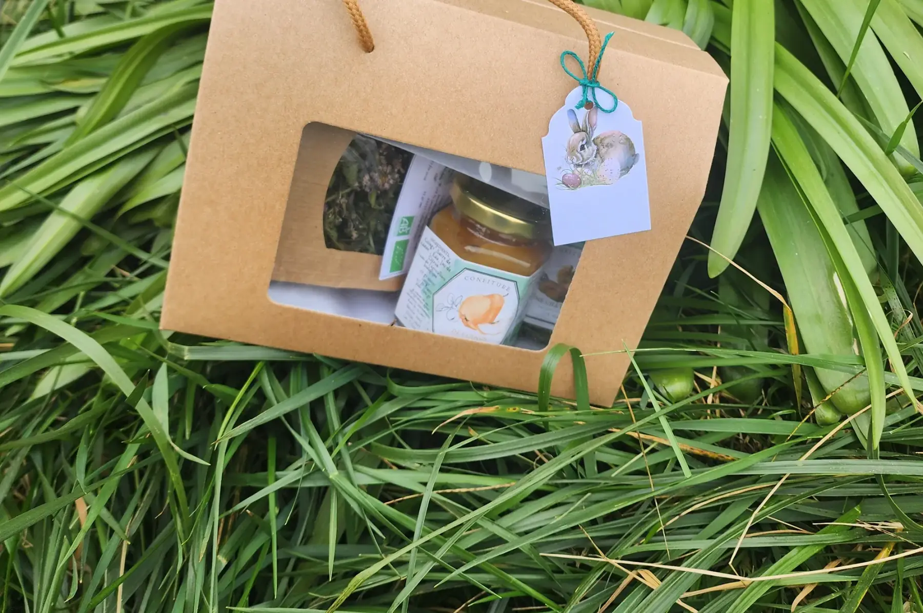 Coffret cadeau 2 confitures et un thé vert