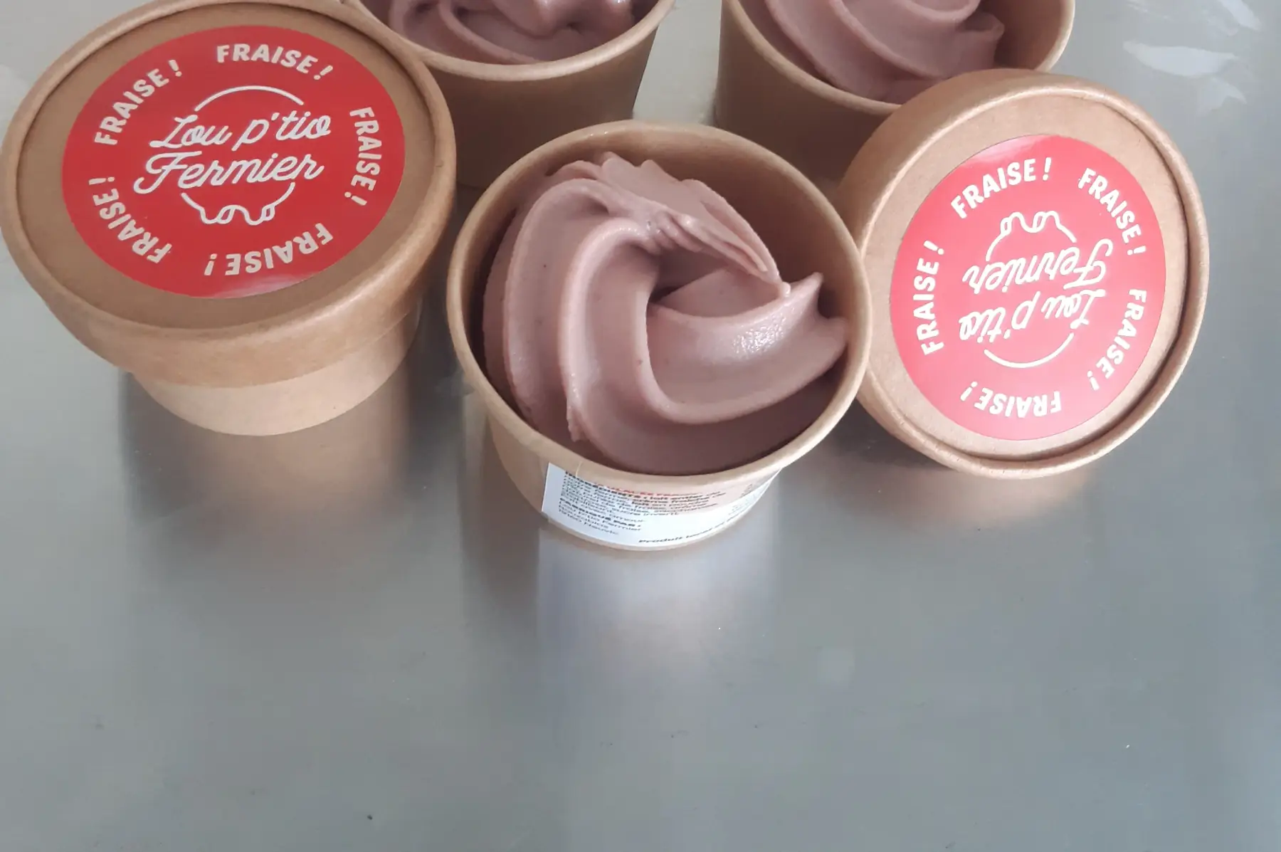 Creme glacée fraise