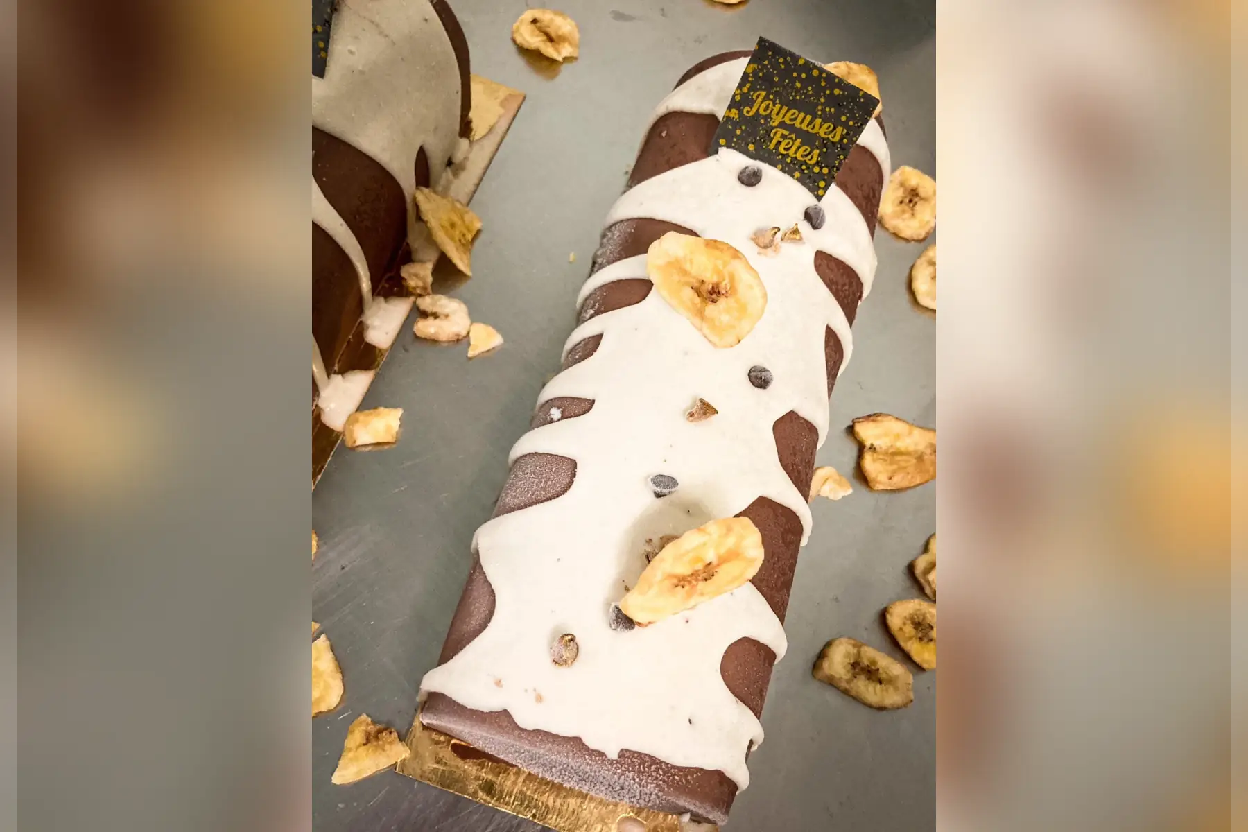 Bûche glacée banane/chocolat