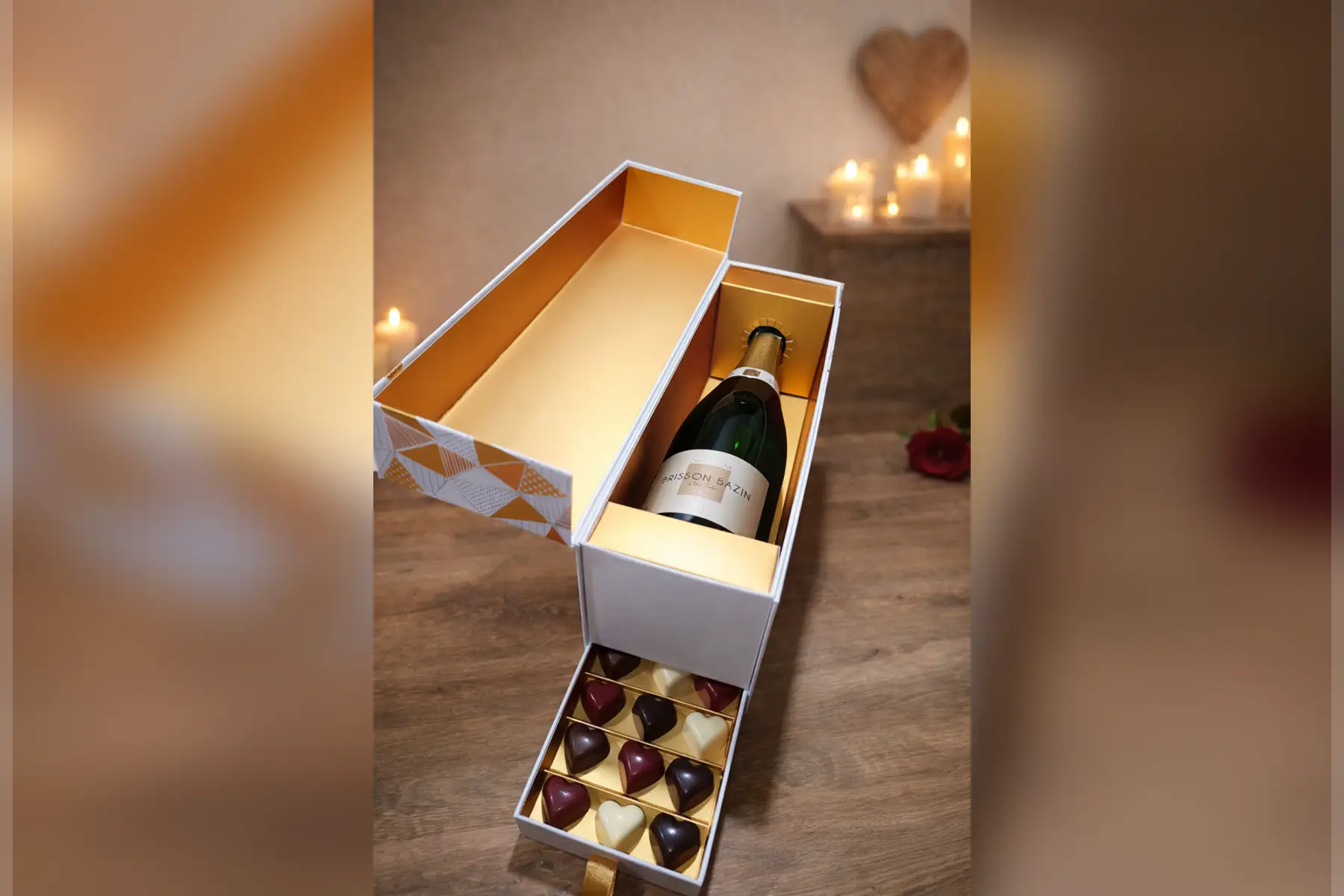 Coffret Saint-Valentin Champagne & Chocolats