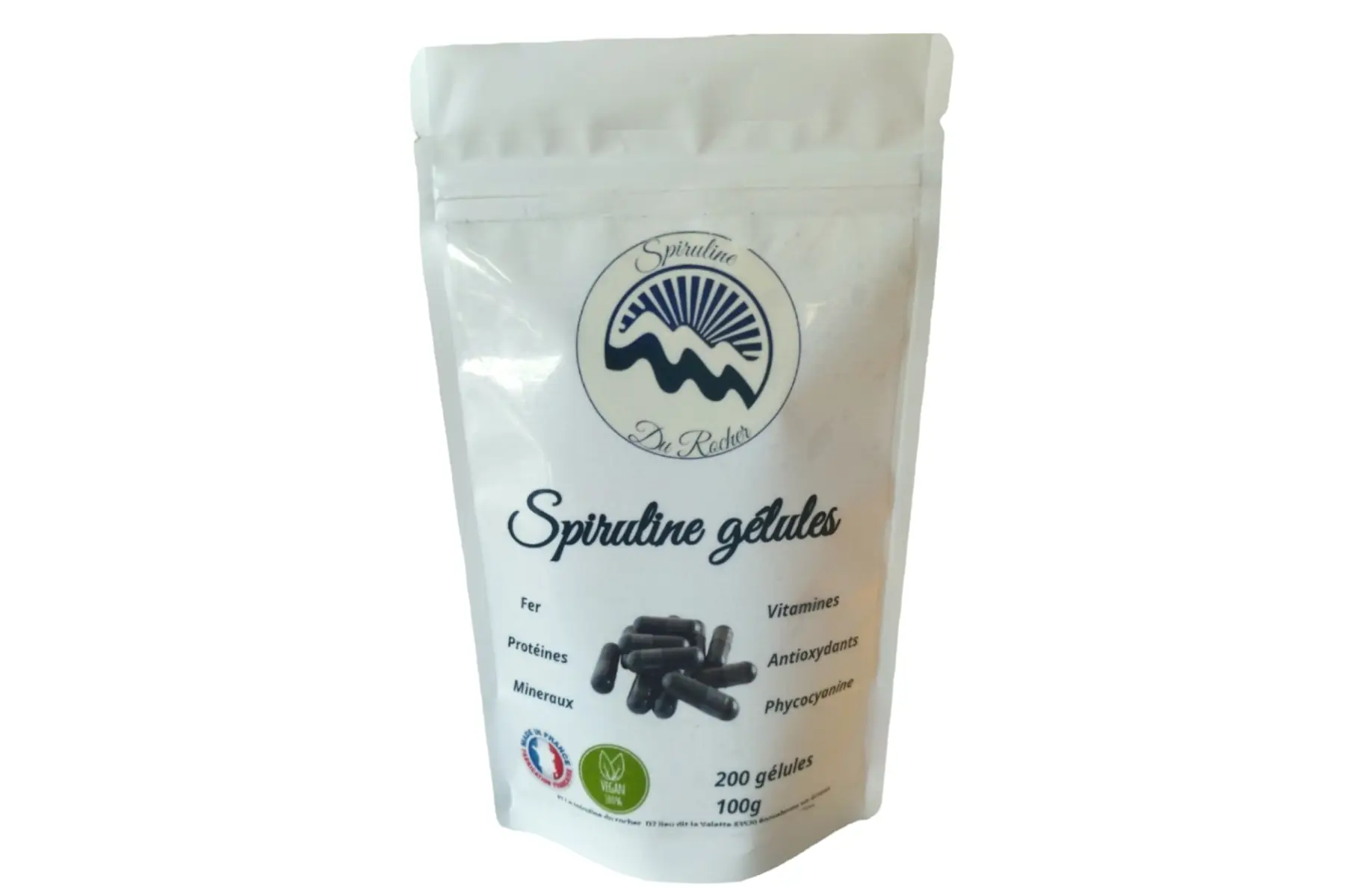 Spiruline française – 200 gélules de 500 mg