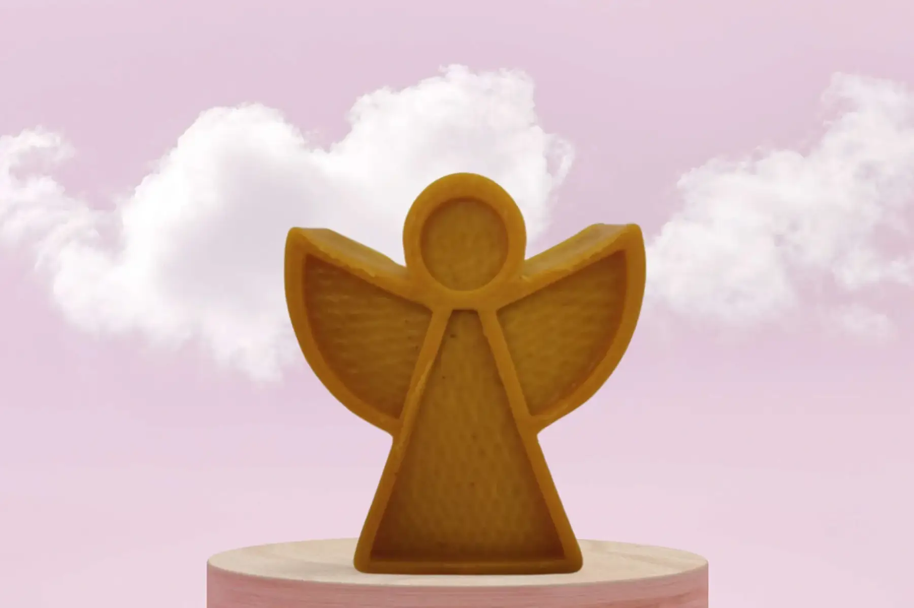 Ange - Bougie en cire d'abeille