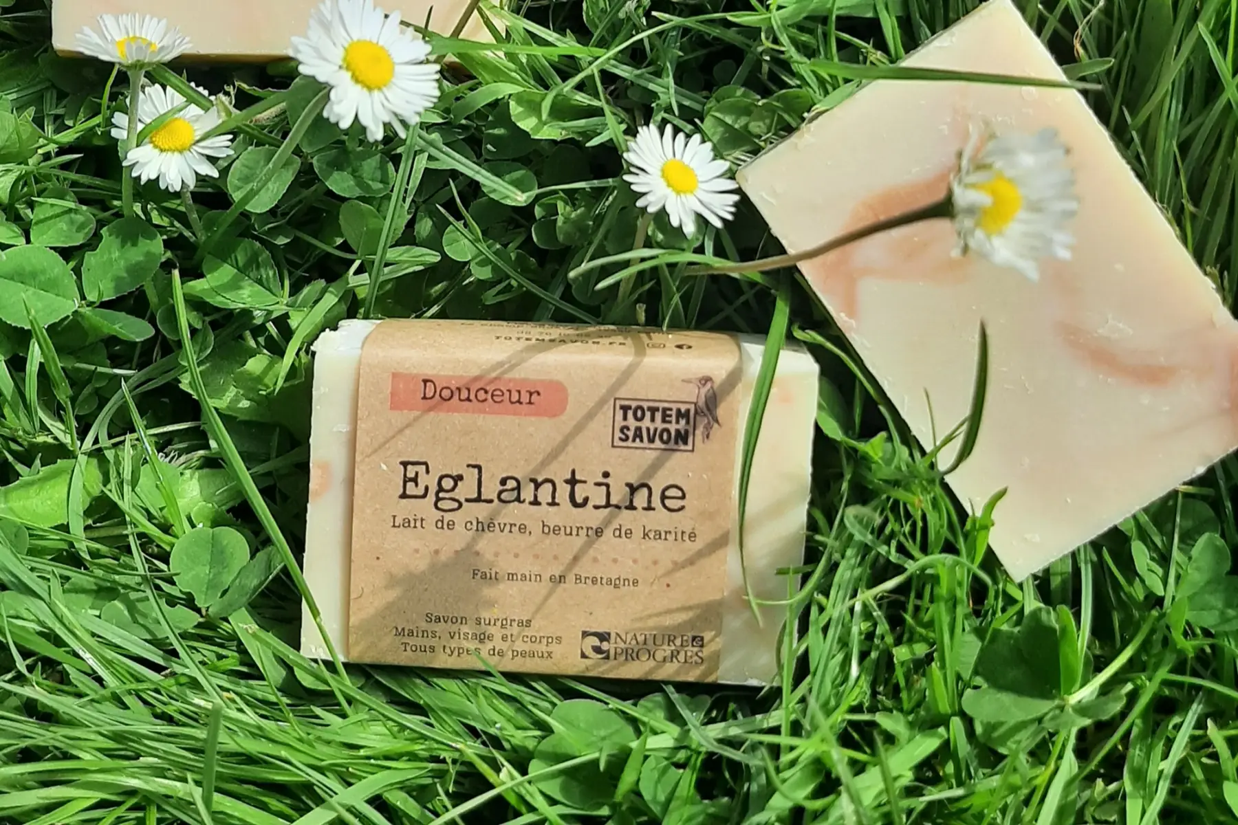 savon Eglantine, 100g, Nature et Progrès