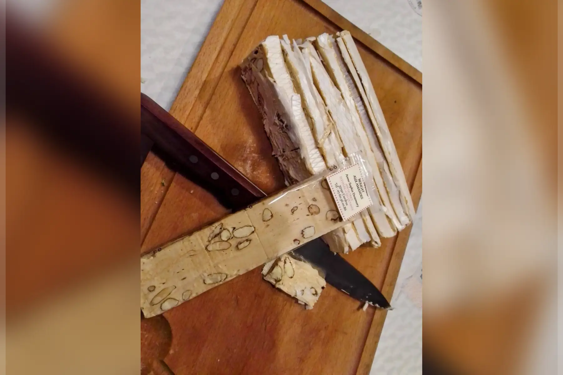 Nougat au miel et aux amandes