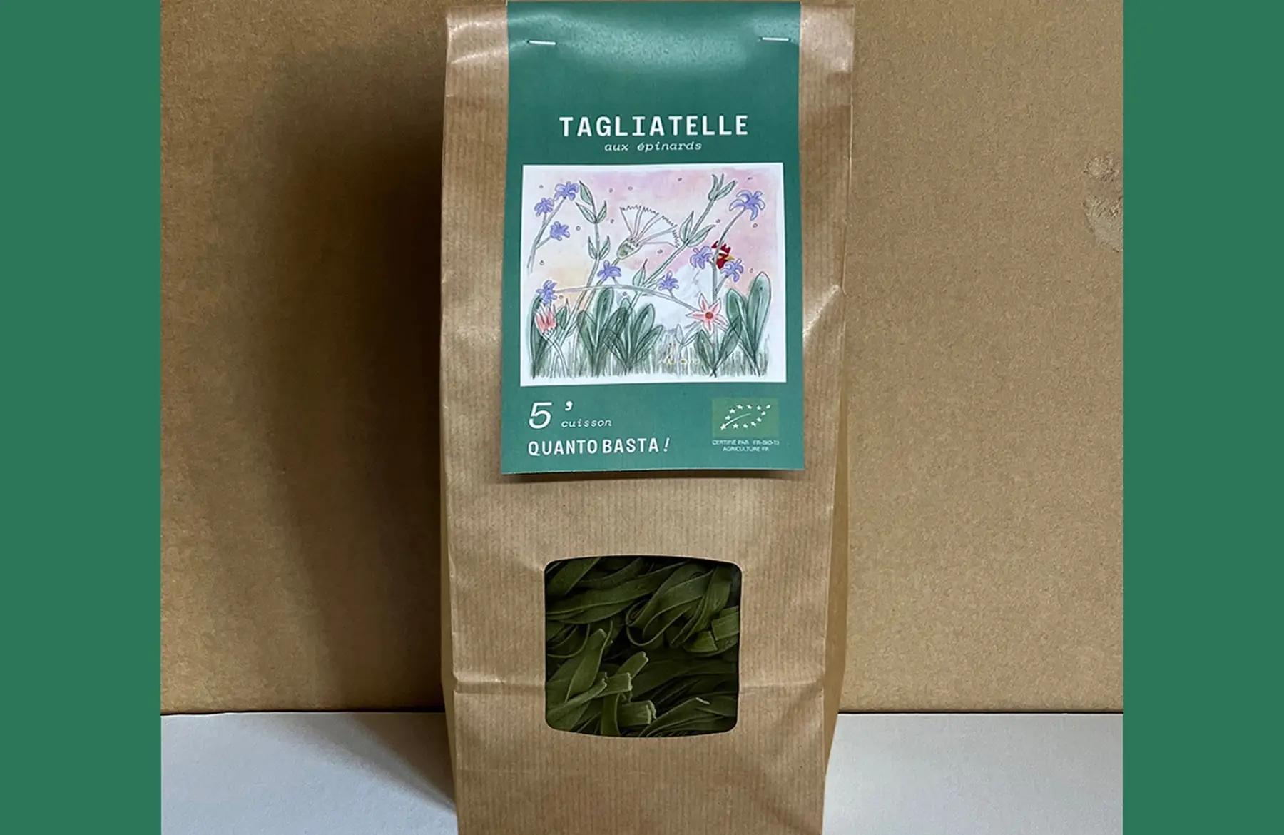 Tagliatelles aux épinards