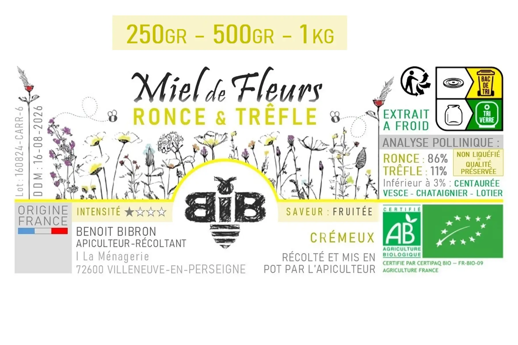 Miel de Fleurs - Ronce & Trèfle