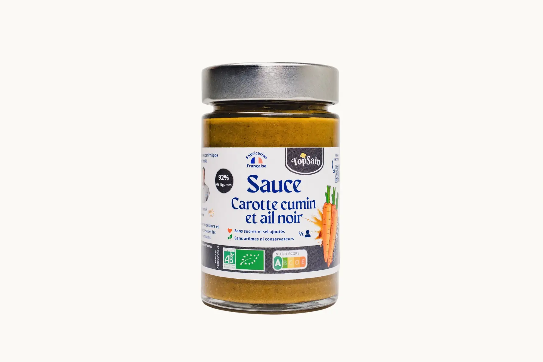 Sauce carotte cumin et ail noir