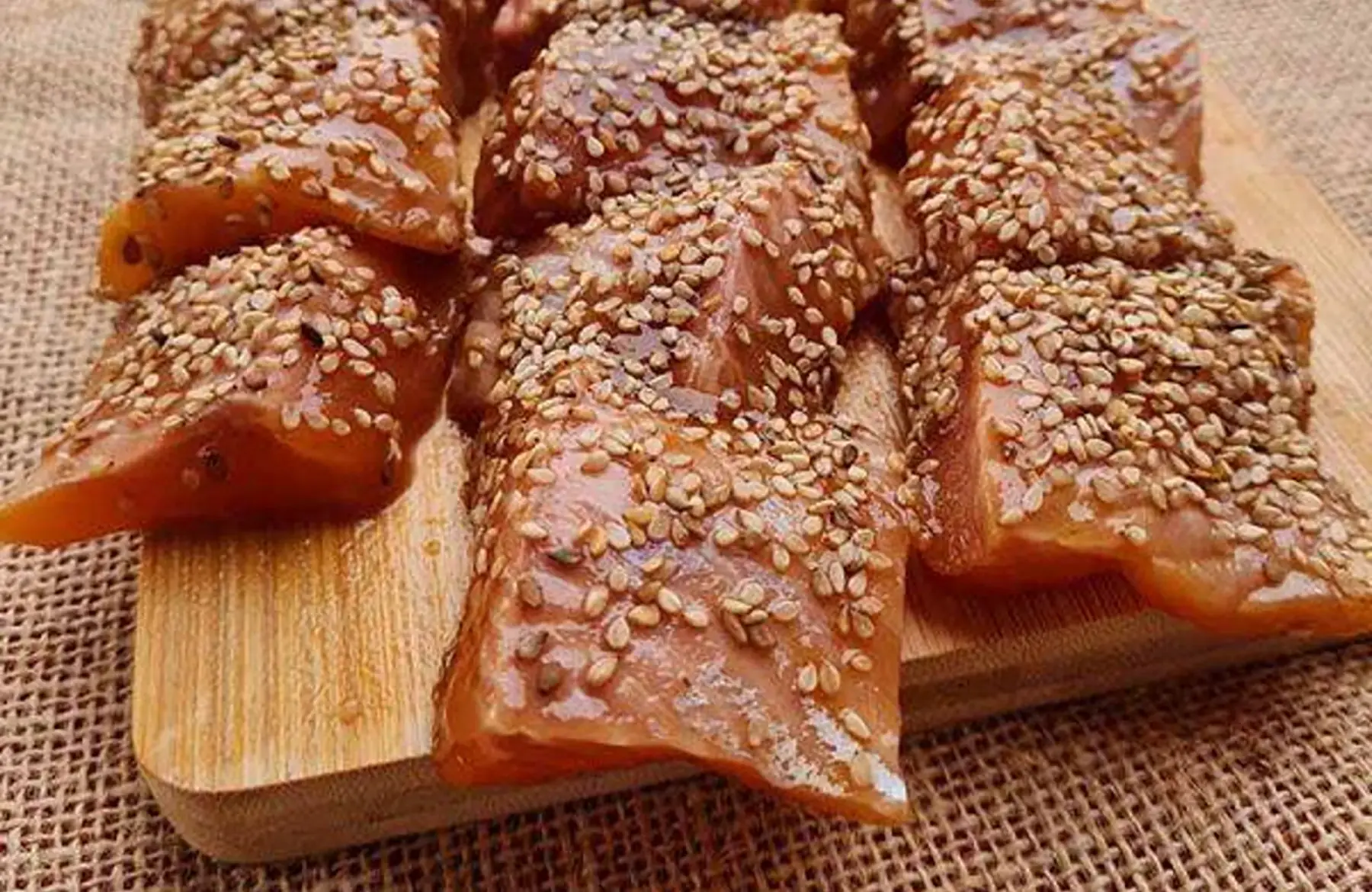 Brochette de truite vrac Sésame/sauce soja & miel - Bio X2