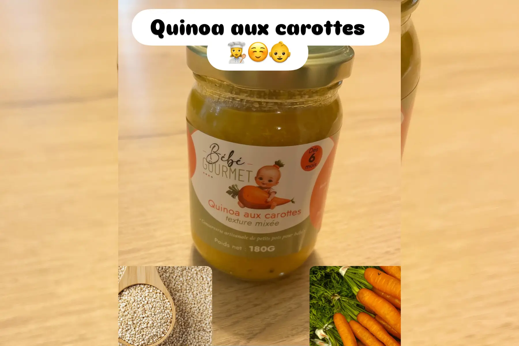 Quinoa aux carottes mixé