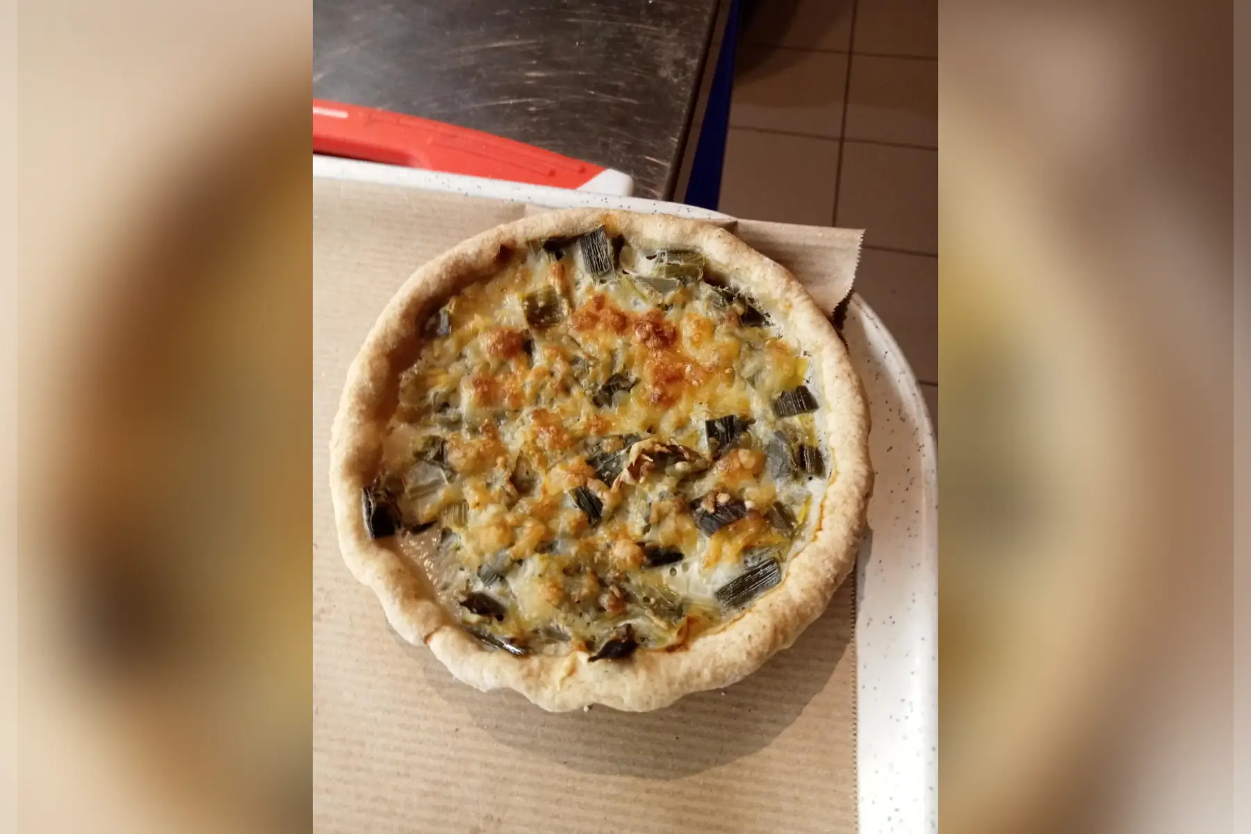 tartelette individuelle blettes, oignons, chèvre