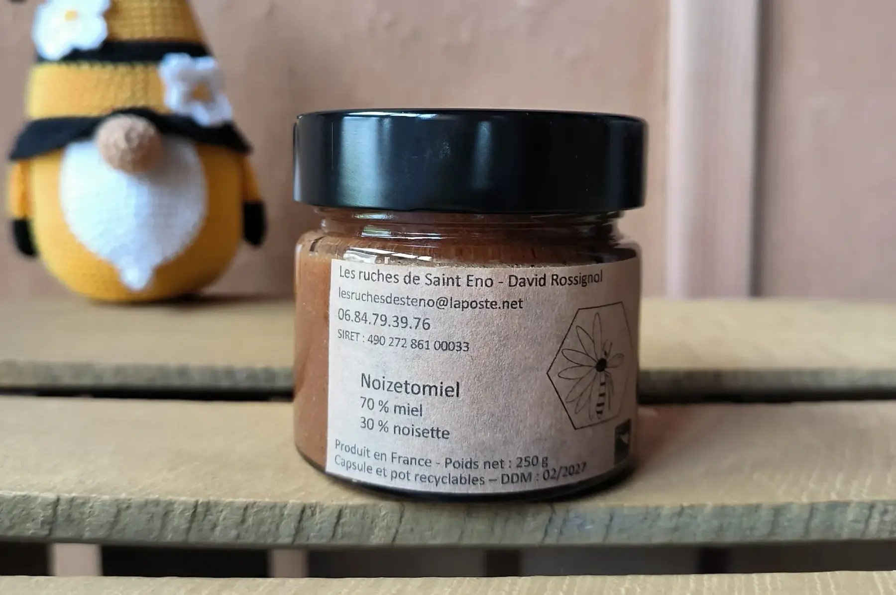 Miel et noisettes bio torréfiées