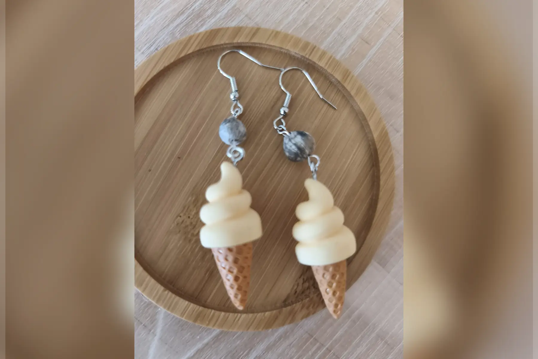 Boucles d’oreilles glace jaune