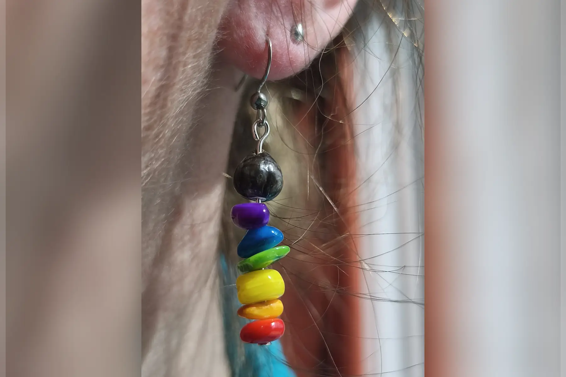 Boucles d’oreilles arc-en-ciel 1
